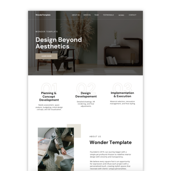 Interior Design Website Template